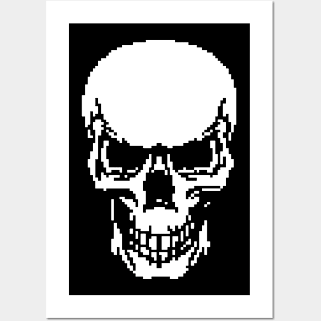 Pixel Skull Wall Art by Mila46